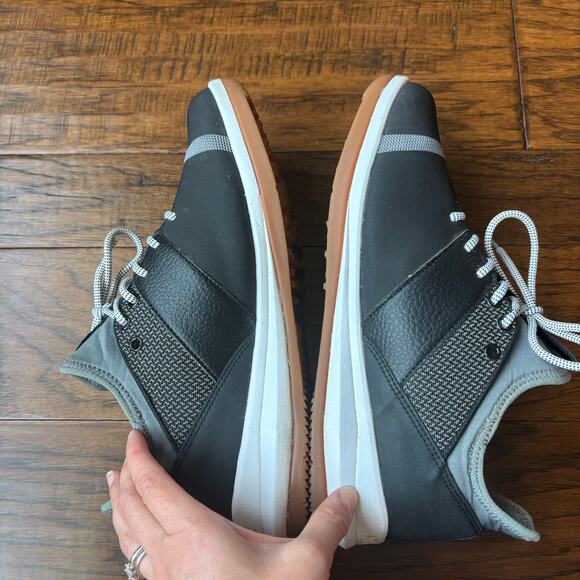 Athalonz Men’s Enve Spike-less Golf Shoe Black Steel Gray Sz 9 - Picture 7 of 11